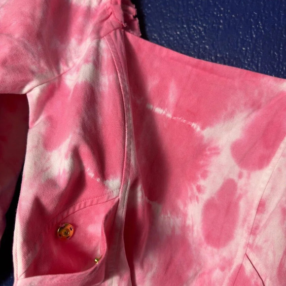 LoveShackFancy Sonoma Stretch Cotton Chai Tie Dye Mini Shift Dress Size … - Picture 9 of 13